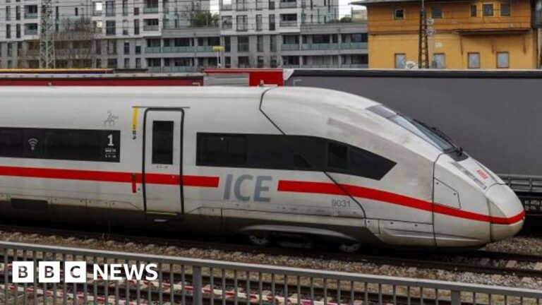 After the smoke cleared, the passenger stuck to the German high-speed train