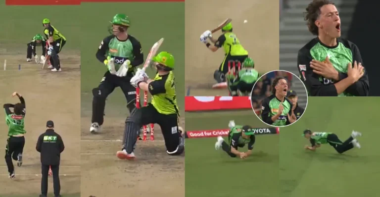 WATCH: Doug Warren’s ice-cold celebration after dismissing Sam Billings in BBL eliminator |14