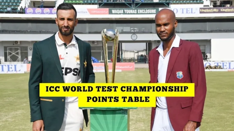 ICC World Test Championship Points Table, WTC Table After PAK WI 1st Test 2025