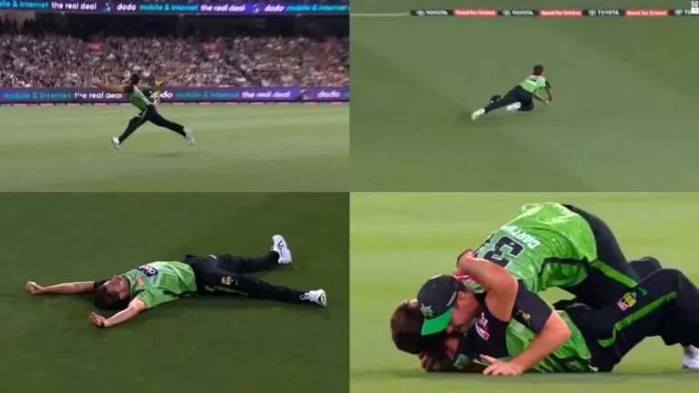 Marcus Stoinis took an amazing catch at running back in the BBL to baffle everyone