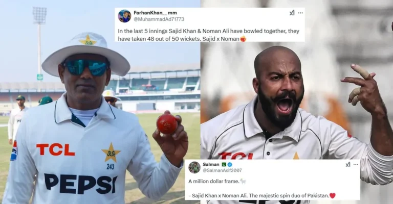 Twitter Reactions Pakistan’s spin of Noman Ali and Sajid Khan demolished West Indies on Day 2 of the first Test.