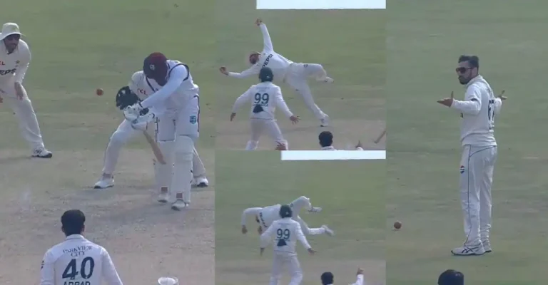 WATCH: Salman Ali Agha grabs a shouter to dismiss Kevin Sinclair on Day 3 of First Test – PAK vs WI