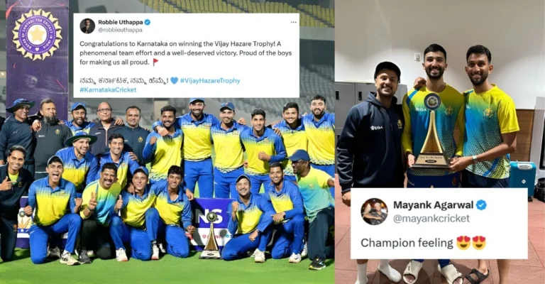 Twitter Reactions Mayank Agarwal Karnataka beat Karun Nair Vidarban in final of Vijay Hazare Trophy 2024-25.