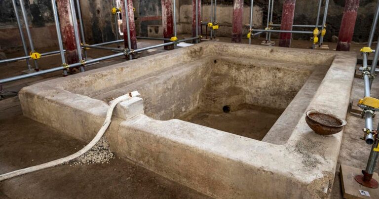 Excavations at Pompeii have revealed a large private bathhouse built 2,000 years ago.