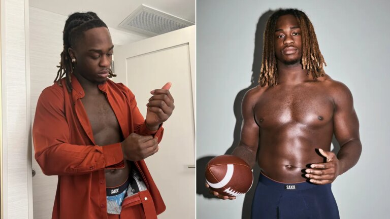 Boise State star Ashton Jeanty has become an underwear model with a new partnership