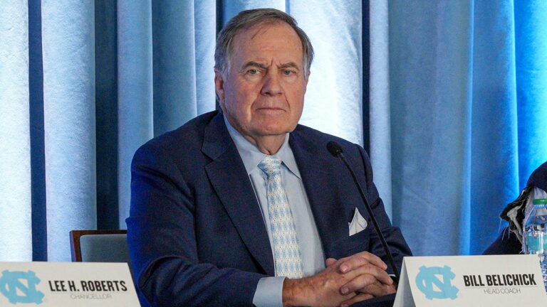 North Carolina football GM Bill Belichick says he’ll stay in school, says NFL can be too political.