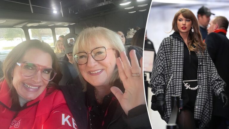 Brooke Shields joins Taylor Swift’s team at a Kansas City Chiefs game.