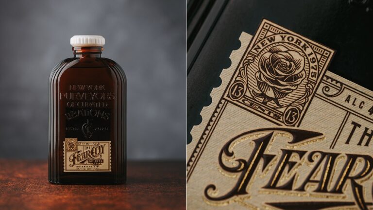 In the year In 1975, the crime-ridden New York City gin bottle design inspired the brand.