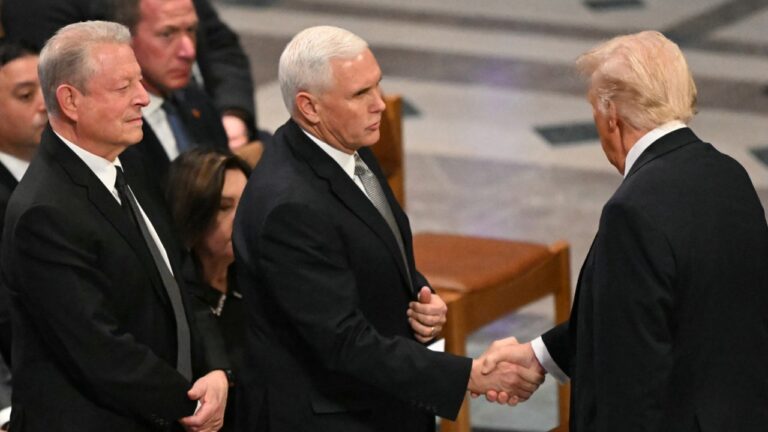 Pence shared the words he exchanged with President-elect Trump at Carter’s funeral