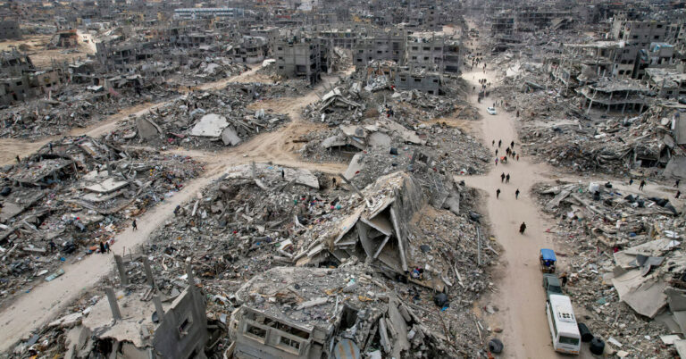 A family returns home in Gaza. But the house is gone.