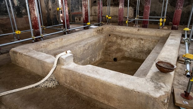 A 2,000-year-old bathhouse was discovered in a new excavation in Pompeii