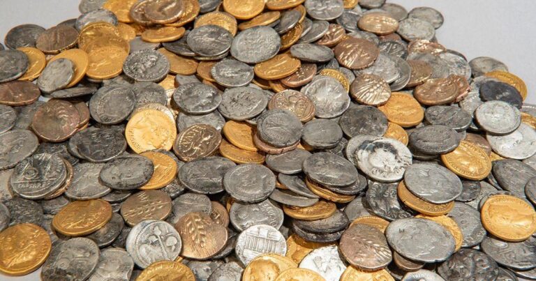 Hundreds of gold and silver coins were found in the Netherlands 2,000 years ago