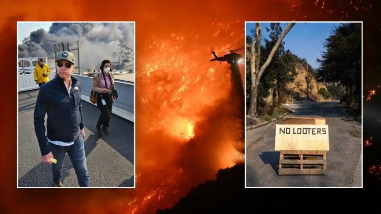 Newsom calls for criminalization of looting in evacuation zones amid LA fires