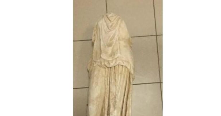 A 2,000-year-old statue was found dumped in a garbage dump in Greece