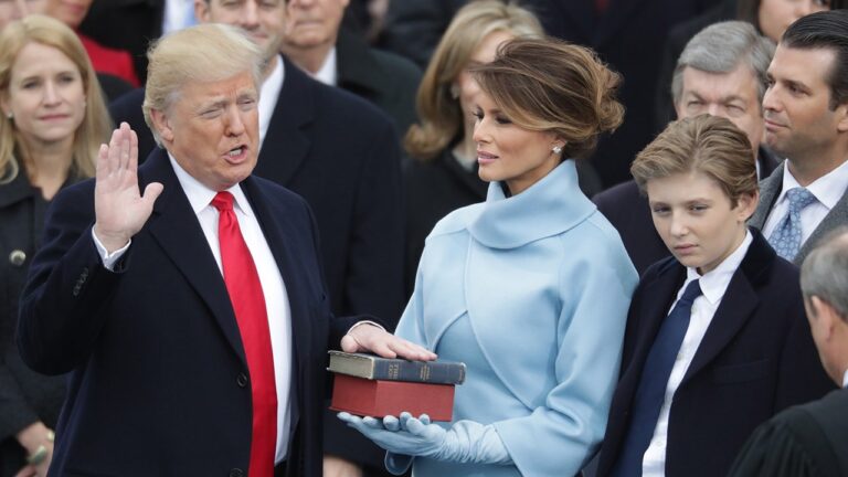 Trump will be sworn in with a Bible given to him by his mother and a Lincoln Bible.